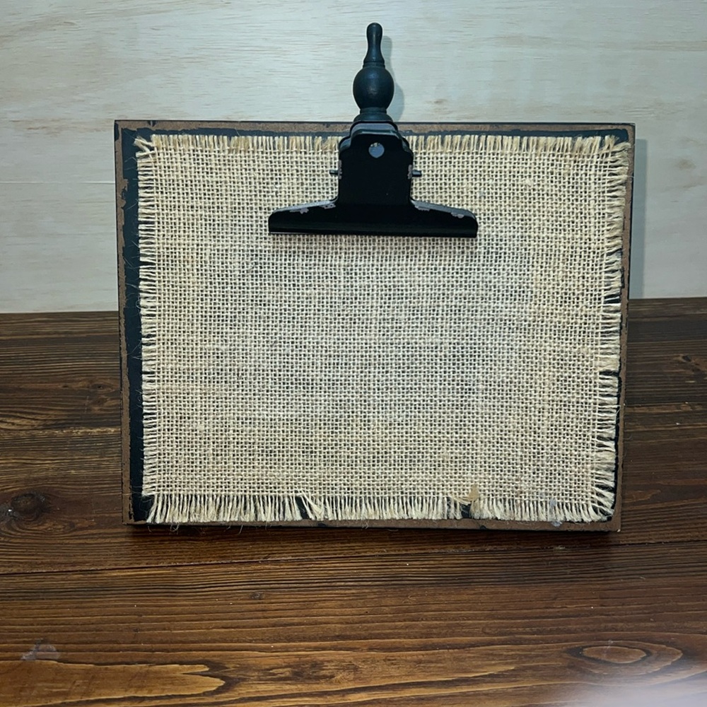 Burlap Photo Clip Frame